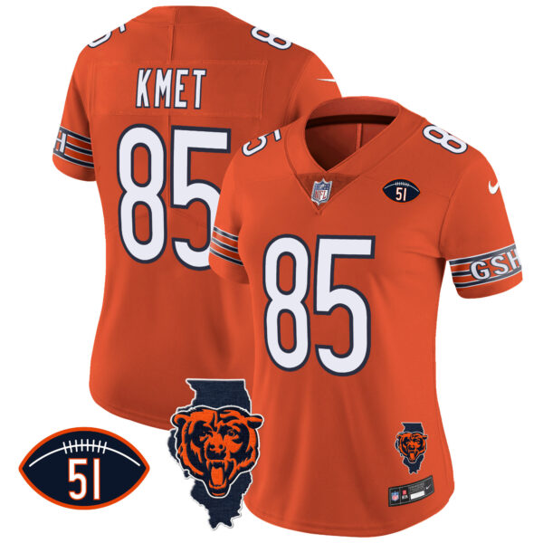 Women's Bears Illinois Patch Vapor Jersey - All Stitched - Image 24