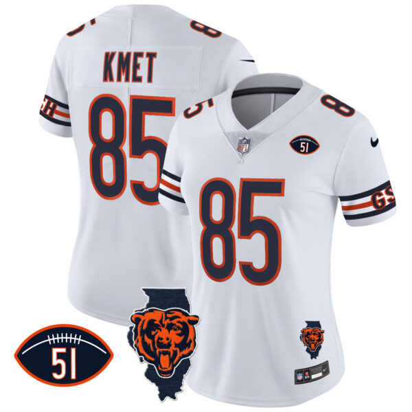 Women's Bears Illinois Patch Vapor Jersey - All Stitched - Image 18