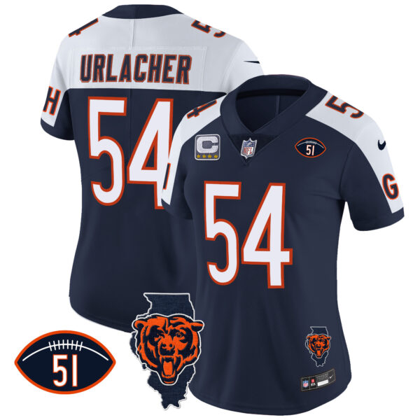 Women's Bears Illinois Patch Vapor Jersey - All Stitched - Image 3