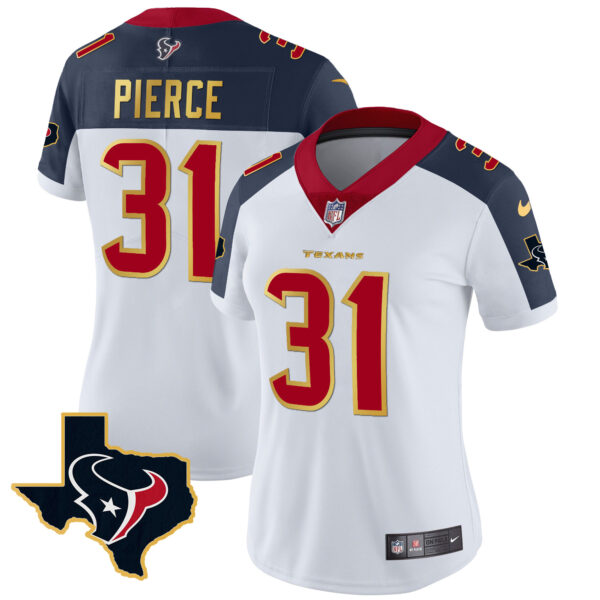 Women's Houston Texans Gold Trim Vapor Jersey - All Stitched - Image 33