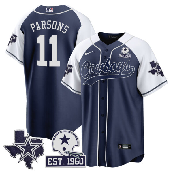 Men's Cowboys Texas Patch Baseball Jersey - All Stitched - Image 17