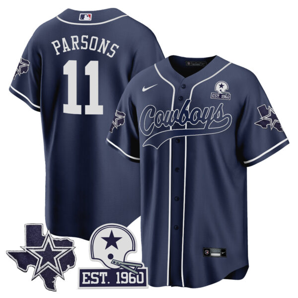 Men's Cowboys Texas Patch Baseball Jersey - All Stitched - Image 9