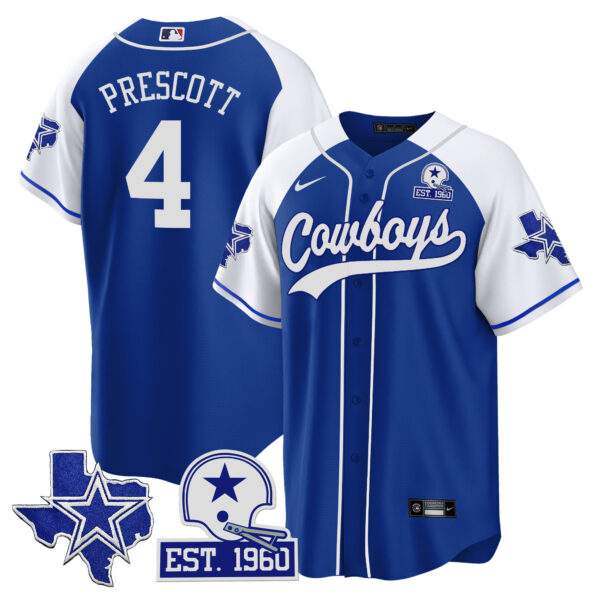 Men's Cowboys Texas Patch Baseball Jersey - All Stitched - Image 34