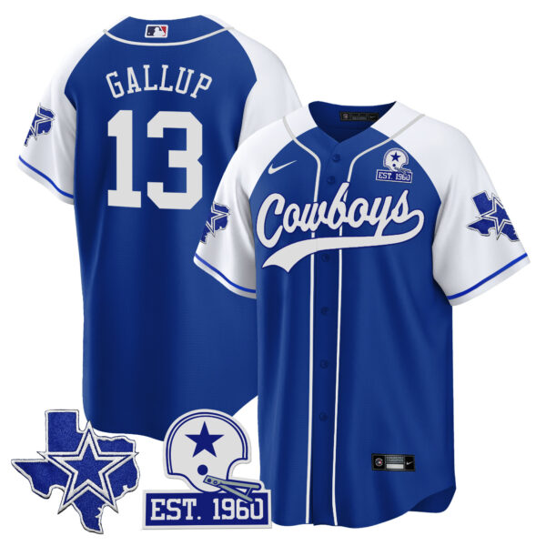 Men's Cowboys Texas Patch Baseball Jersey - All Stitched - Image 37