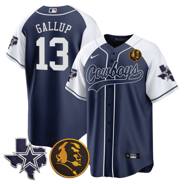 Men's Cowboys Texas & John Madden Patch Baseball Jersey - All Stitched - Image 21