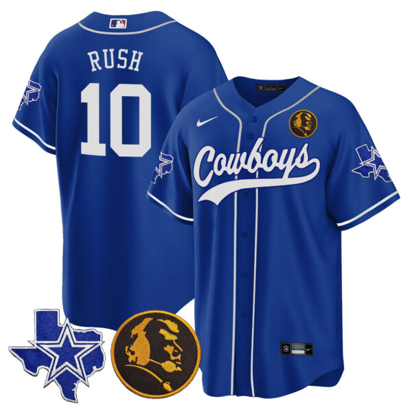Men's Cowboys Texas & John Madden Patch Baseball Jersey - All Stitched - Image 30