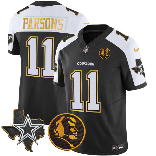 Men's Cowboys Texas & John Madden Patch Gold Trim Vapor Jersey - All Stitched - Image 8