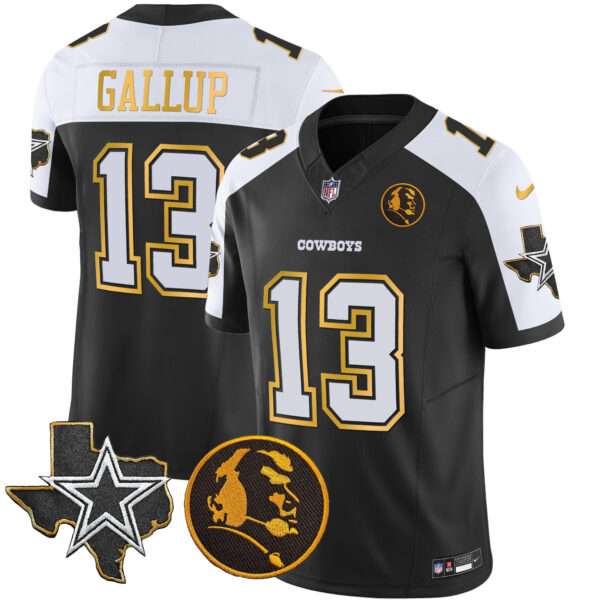 Men's Cowboys Texas & John Madden Patch Gold Trim Vapor Jersey - All Stitched - Image 12