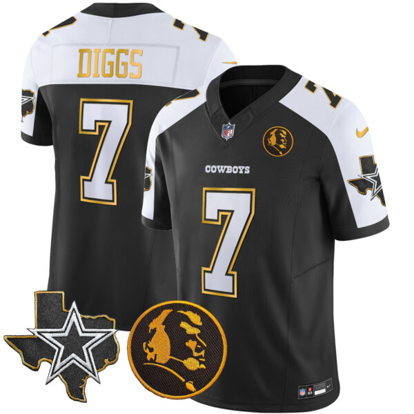 Men's Cowboys Texas & John Madden Patch Gold Trim Vapor Jersey - All Stitched - Image 11