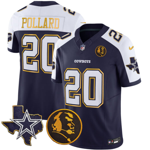 Men's Cowboys Texas & John Madden Patch Gold Trim Vapor Jersey - All Stitched - Image 7