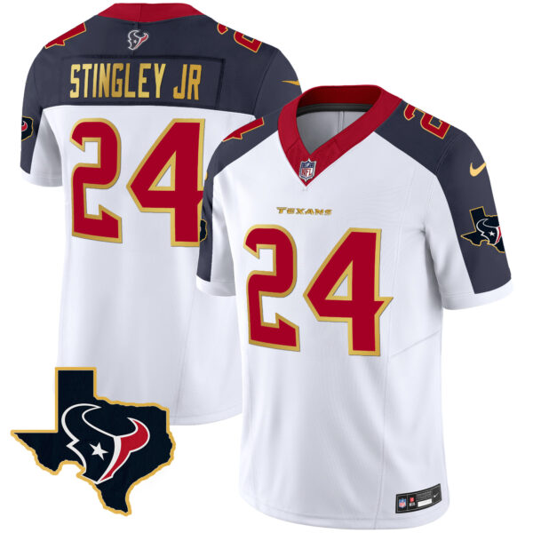 Men's Houston Texans Gold Trim Vapor Jersey - All Stitched - Image 32