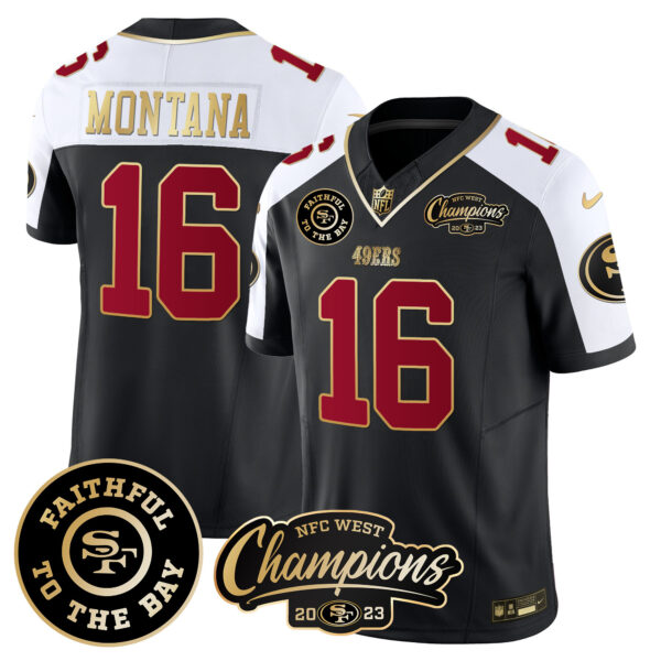 Men's 49ers Faithful & 2023 NFC West Champions Patch Vapor Jersey - All Stitched - Image 8