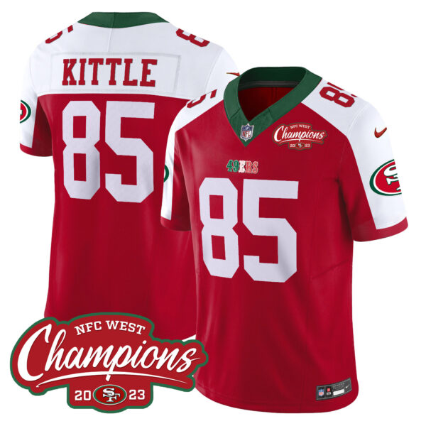 Men's 49ers Mexico 2023 NFC West Champions Patch Vapor Jersey - All Stitched - Image 45