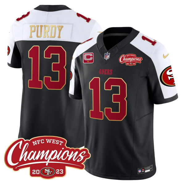 Men's 49ers NFC West Champions Gold Trim Vapor Jersey - All Stitched - Image 3