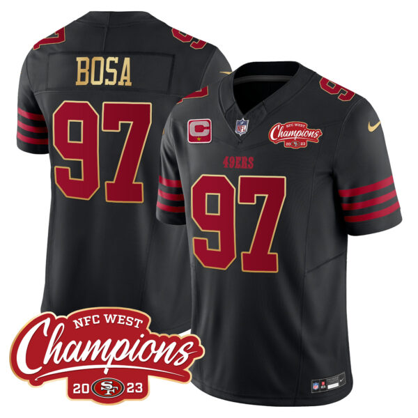 Men's 49ers NFC West Champions Gold Trim Vapor Jersey - All Stitched - Image 27