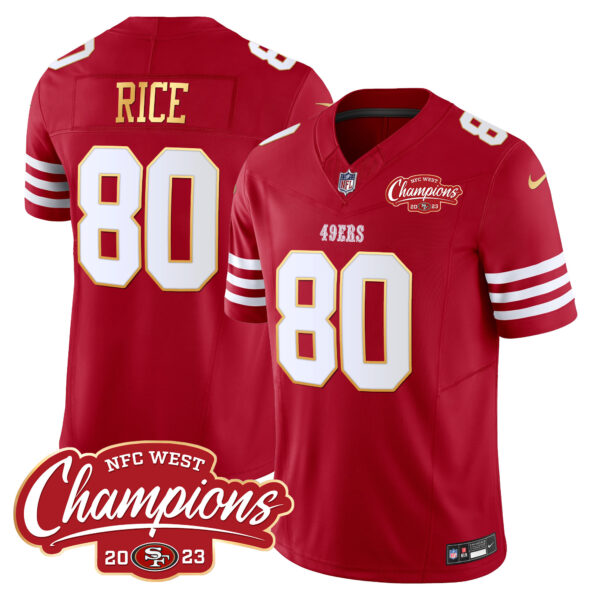 Men's 49ers NFC West Champions Gold Trim Vapor Jersey - All Stitched - Image 46