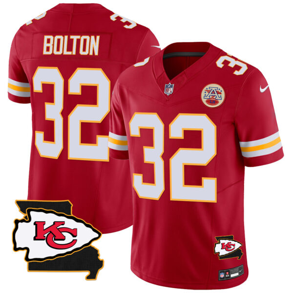 Men's Chiefs Missouri Patch Vapor Limited Jersey - All Stitched - Image 33