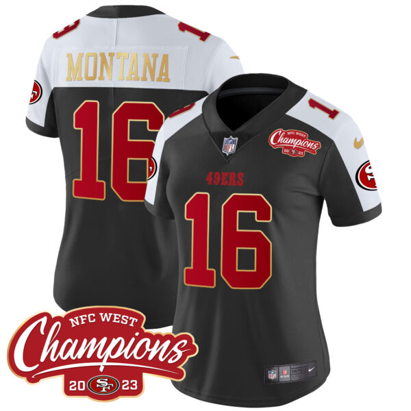 Women's 49ers NFC West Champions Gold Trim Vapor Jersey - All Stitched - Image 8