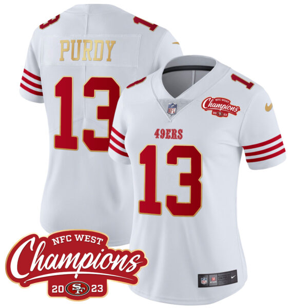 Women's 49ers NFC West Champions Gold Trim Vapor Jersey - All Stitched - Image 33