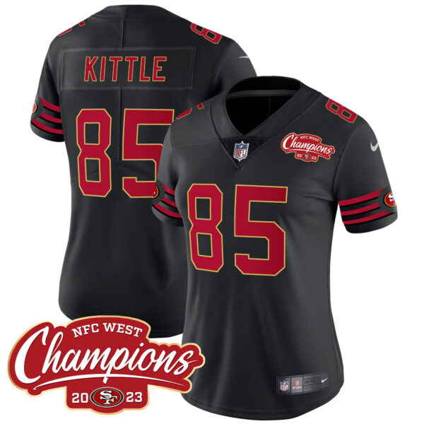 Women's 49ers Throwback NFC West Champions Patch Vapor Jersey - All Stitched - Image 24
