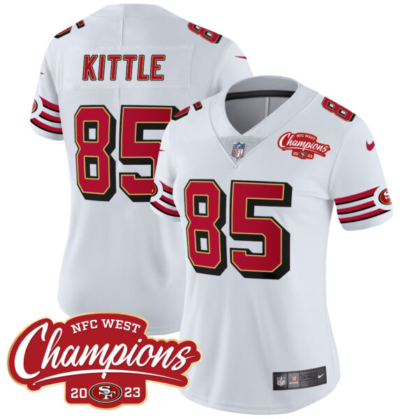 Women's 49ers Throwback NFC West Champions Patch Vapor Jersey - All Stitched - Image 14
