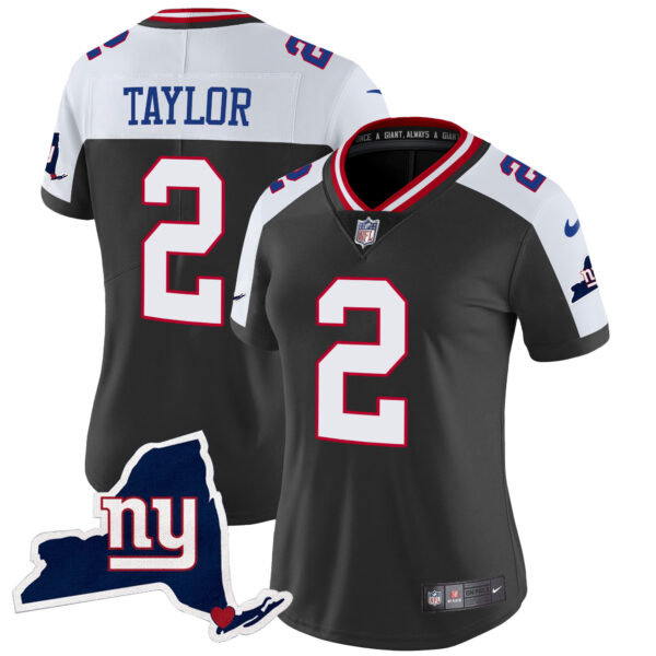 Women's Giants New York State Map Patch Limited Jersey V2 - All Stitched - Image 4