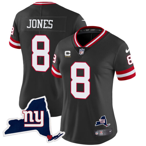 Women's Giants New York State Map Patch Limited Jersey V2 - All Stitched - Image 30