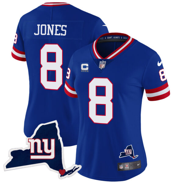 Women's Giants New York State Map Patch Limited Jersey V2 - All Stitched - Image 15