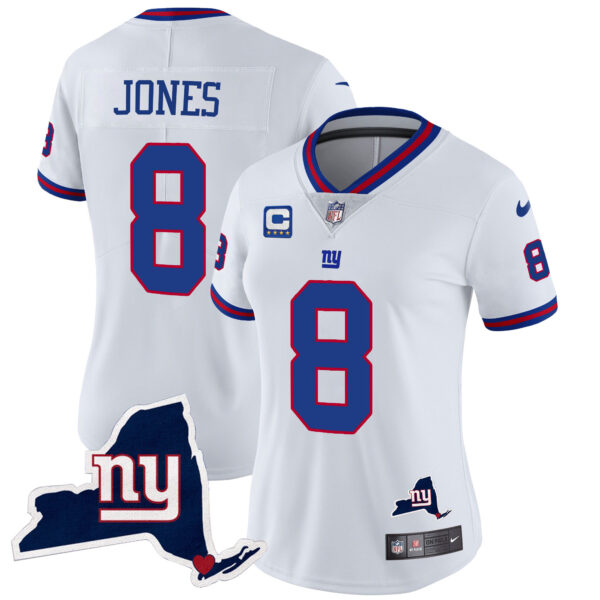Women's Giants New York State Map Patch Limited Jersey V2 - All Stitched - Image 20