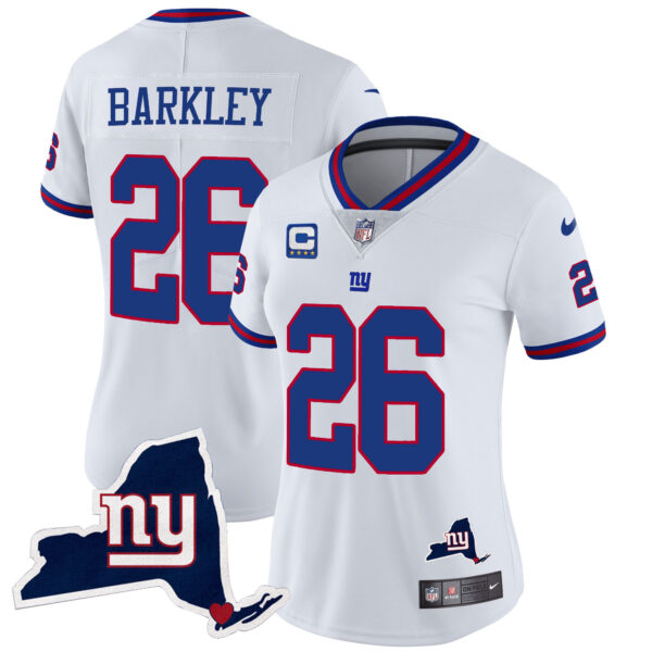 Women's Giants New York State Map Patch Limited Jersey V2 - All Stitched - Image 17