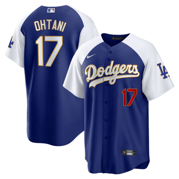 Men's Los Angeles Dodgers Gold Trim Cool Base Jersey - All Stitched - Image 11