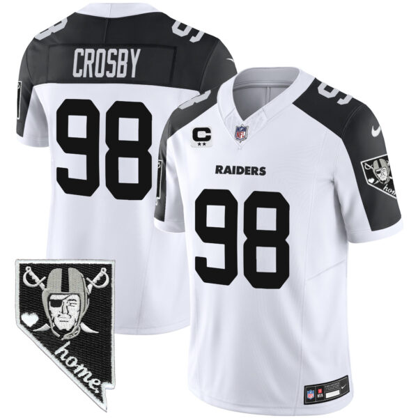 Men's Raiders Nevada Home Patch Vapor Jersey - All Stitched - Image 35