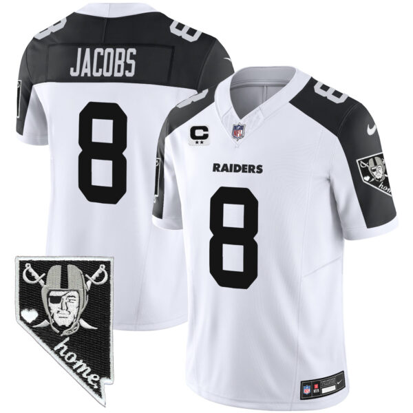 Men's Raiders Nevada Home Patch Vapor Jersey - All Stitched - Image 36