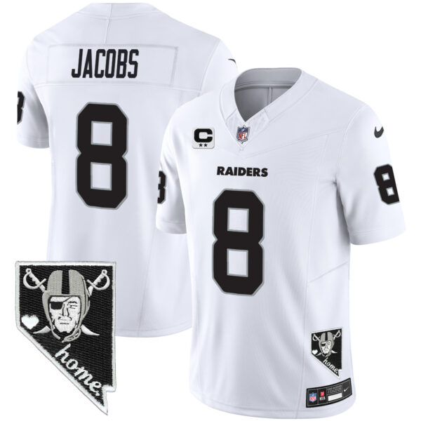 Men's Raiders Nevada Home Patch Vapor Jersey - All Stitched - Image 20