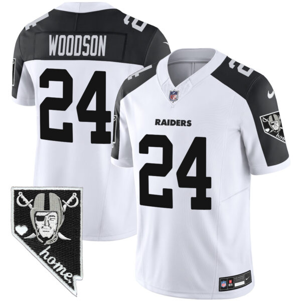 Men's Raiders Nevada Home Patch Vapor Jersey - All Stitched - Image 38