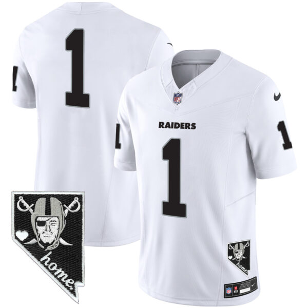Men's Raiders Nevada Home Patch Vapor Jersey - All Stitched - Image 24