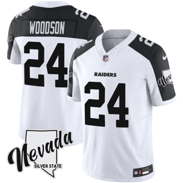 Men's Raiders Nevada Silver State Patch Vapor Jersey - All Stitched - Image 38