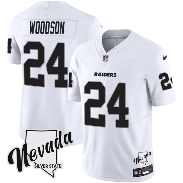 Men's Raiders Nevada Silver State Patch Vapor Jersey - All Stitched - Image 22