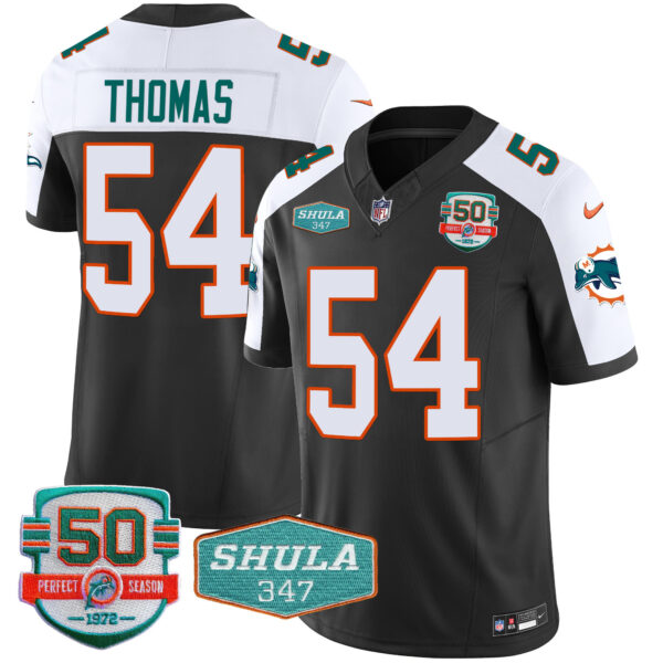 Men's Dolphins Throwback Shula 347 Patch Vapor Jersey - All Stitched - Image 6