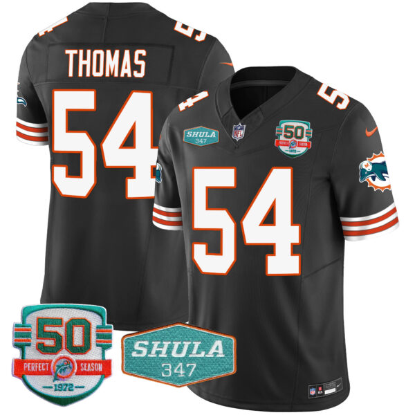Men's Dolphins Throwback Shula 347 Patch Vapor Jersey - All Stitched - Image 38