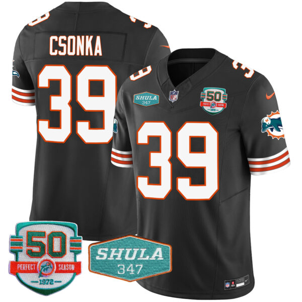 Men's Dolphins Throwback Shula 347 Patch Vapor Jersey - All Stitched - Image 39