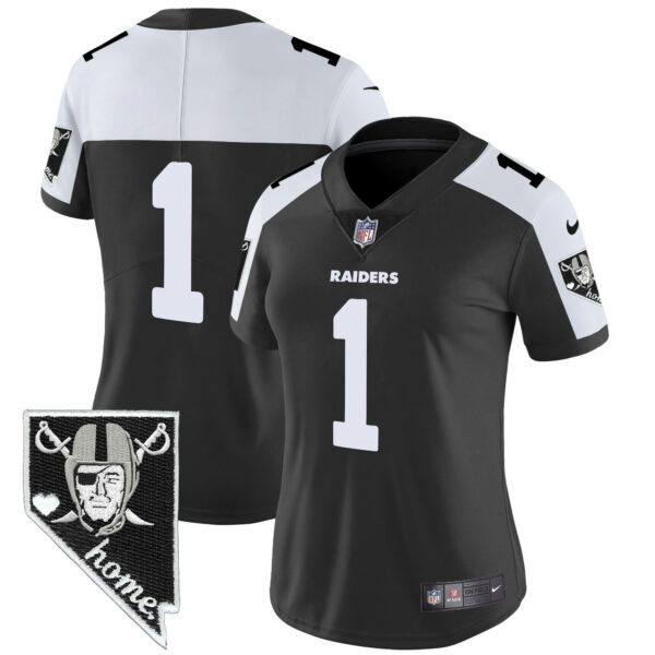 Women's Raiders Nevada Home Patch Vapor Jersey - All Stitched - Image 8