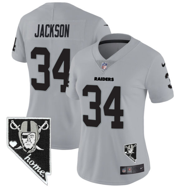 Women's Raiders Nevada Home Patch Vapor Jersey - All Stitched - Image 29
