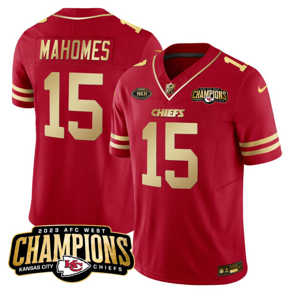 Men's Chiefs 2023 AFC West Champions Patch Vapor Limited Jersey - All Stitched - Image 31