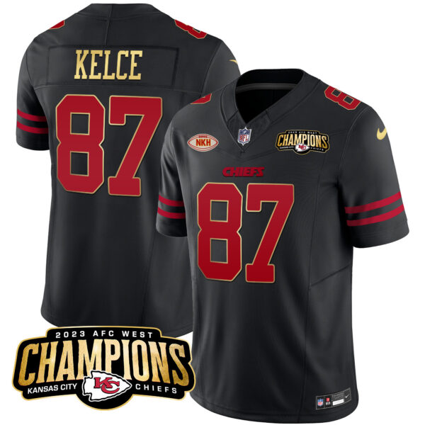 Men's Chiefs 2023 AFC West Champions Patch Vapor Limited Jersey - All Stitched - Image 26