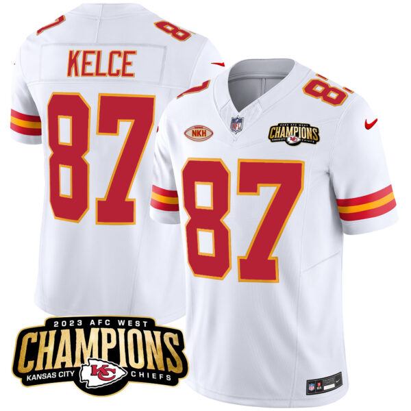 Men's Chiefs 2023 AFC West Champions Patch Vapor Limited Jersey - All Stitched - Image 44