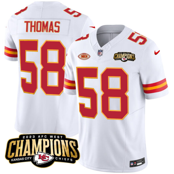 Men's Chiefs 2023 AFC West Champions Patch Vapor Limited Jersey - All Stitched - Image 45