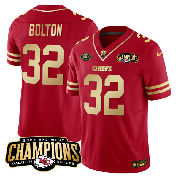 Men's Chiefs 2023 AFC West Champions Patch Vapor Limited Jersey - All Stitched - Image 36