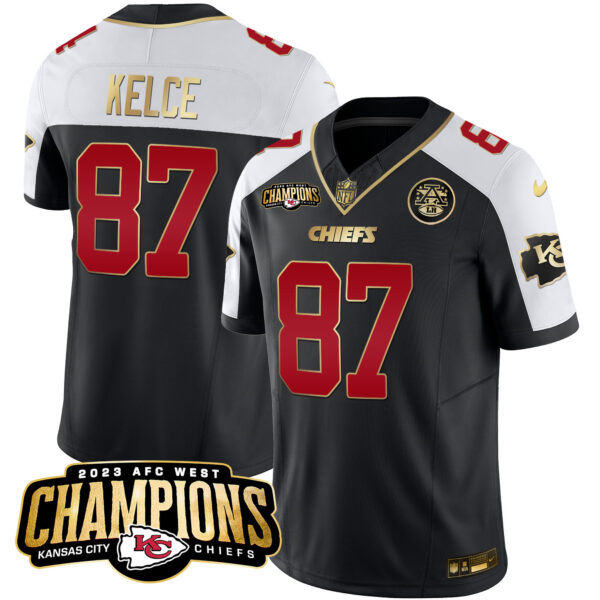 Men's Chiefs 2023 AFC West Champions Patch Vapor Limited Jersey V2 - All Stitched - Image 2