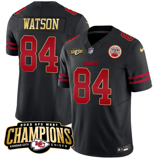 Men's Chiefs 2023 AFC West Champions Patch Vapor Limited Jersey V2 - All Stitched - Image 29